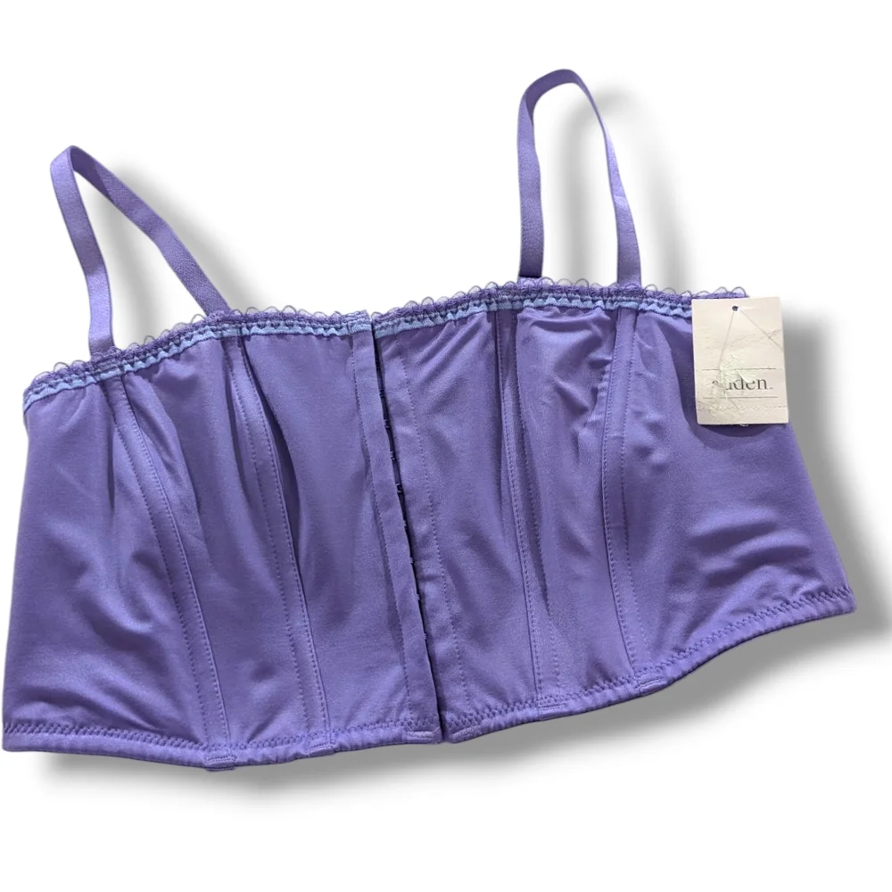 NWT Auden Purple Corset Bra, Sz L - Picture 3 of 9